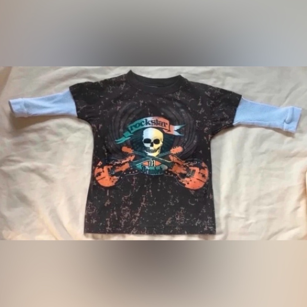 Y2K Makaveli “ROCKSTAR" Boys Toddler Long Sleeve Shirt
